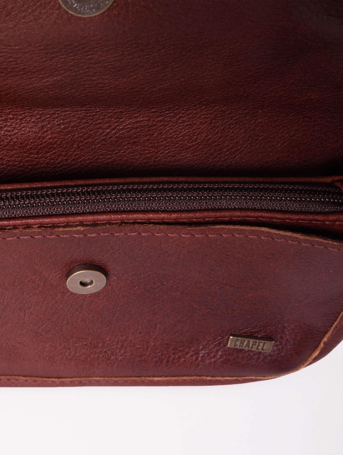 Piano Clutch - Leather Handbag Handbags CHAPEL Brandy 